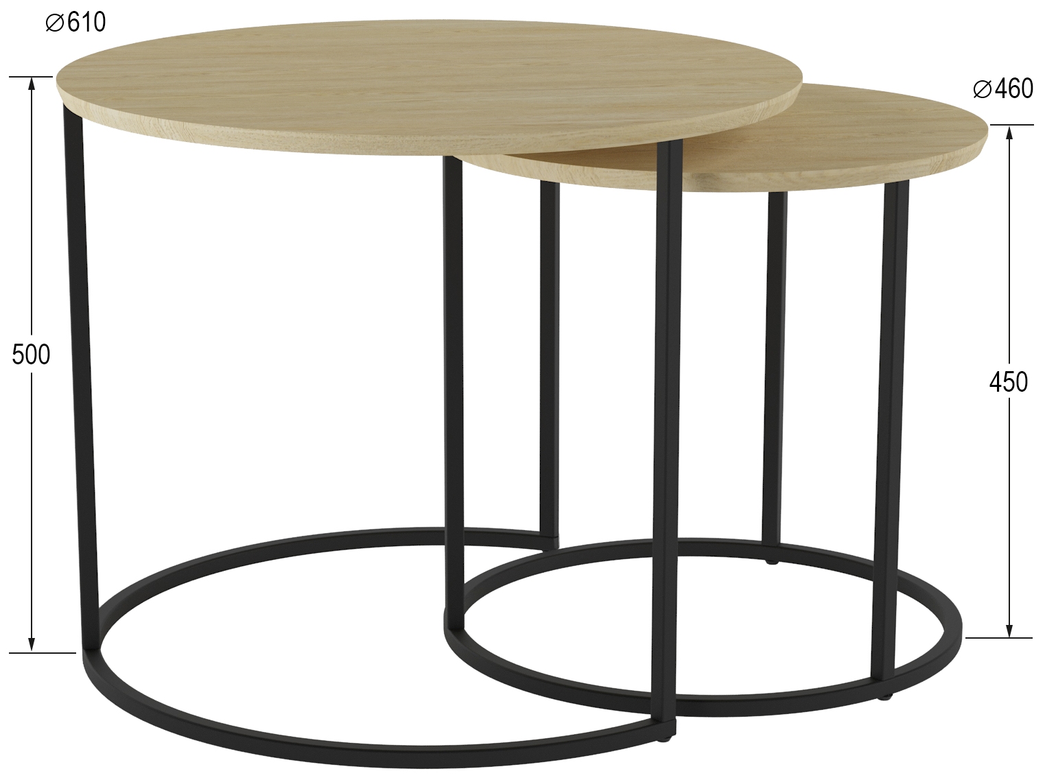 Стол журнальный КАЛИФОРНИЯ МЕБЕЛЬ Лесли Дуб янтарный Черный - фото 2