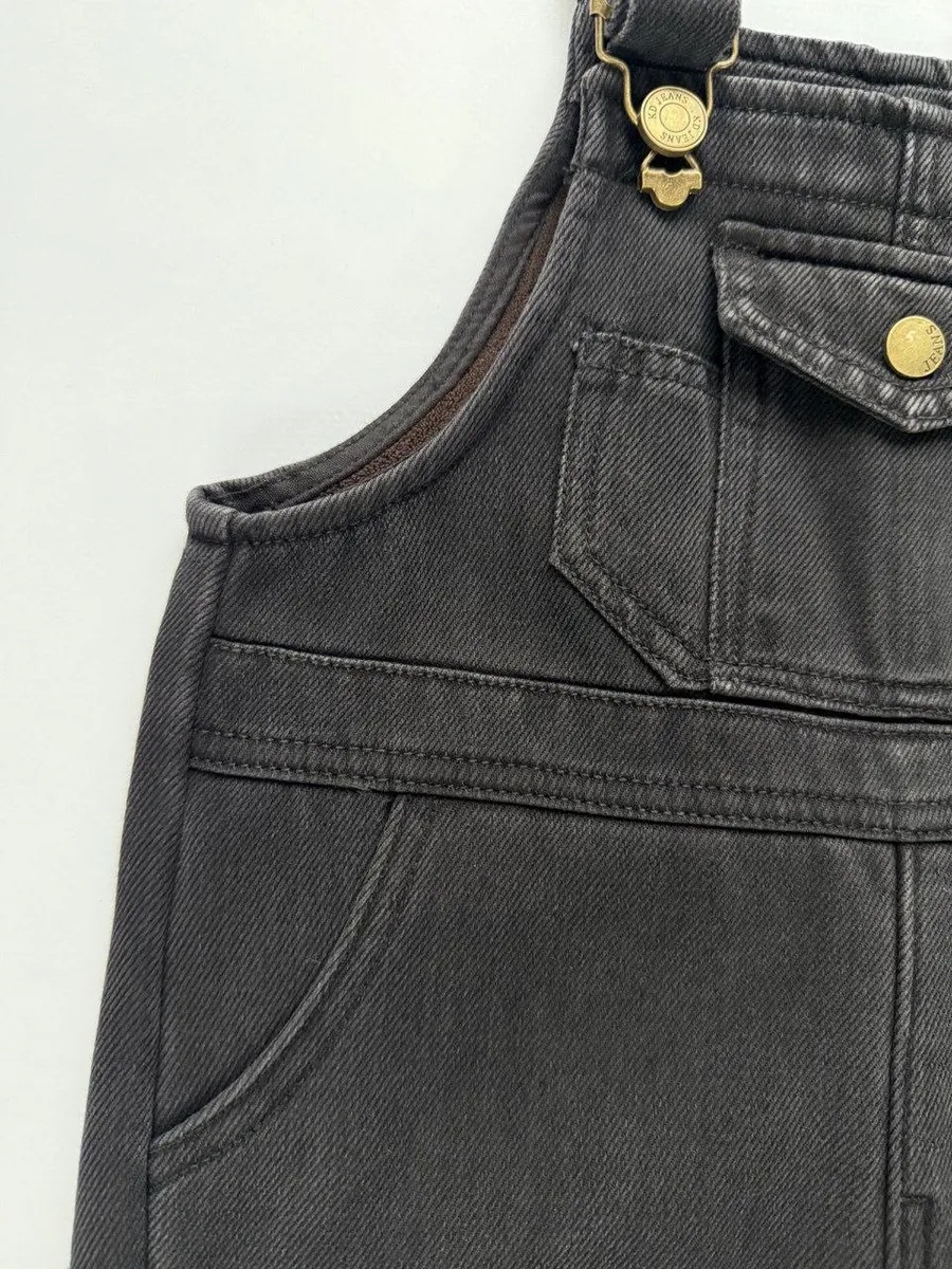 Полукомбинезон iUkoworld Джинсовый полукомбинезон детский утепленный - фото 4