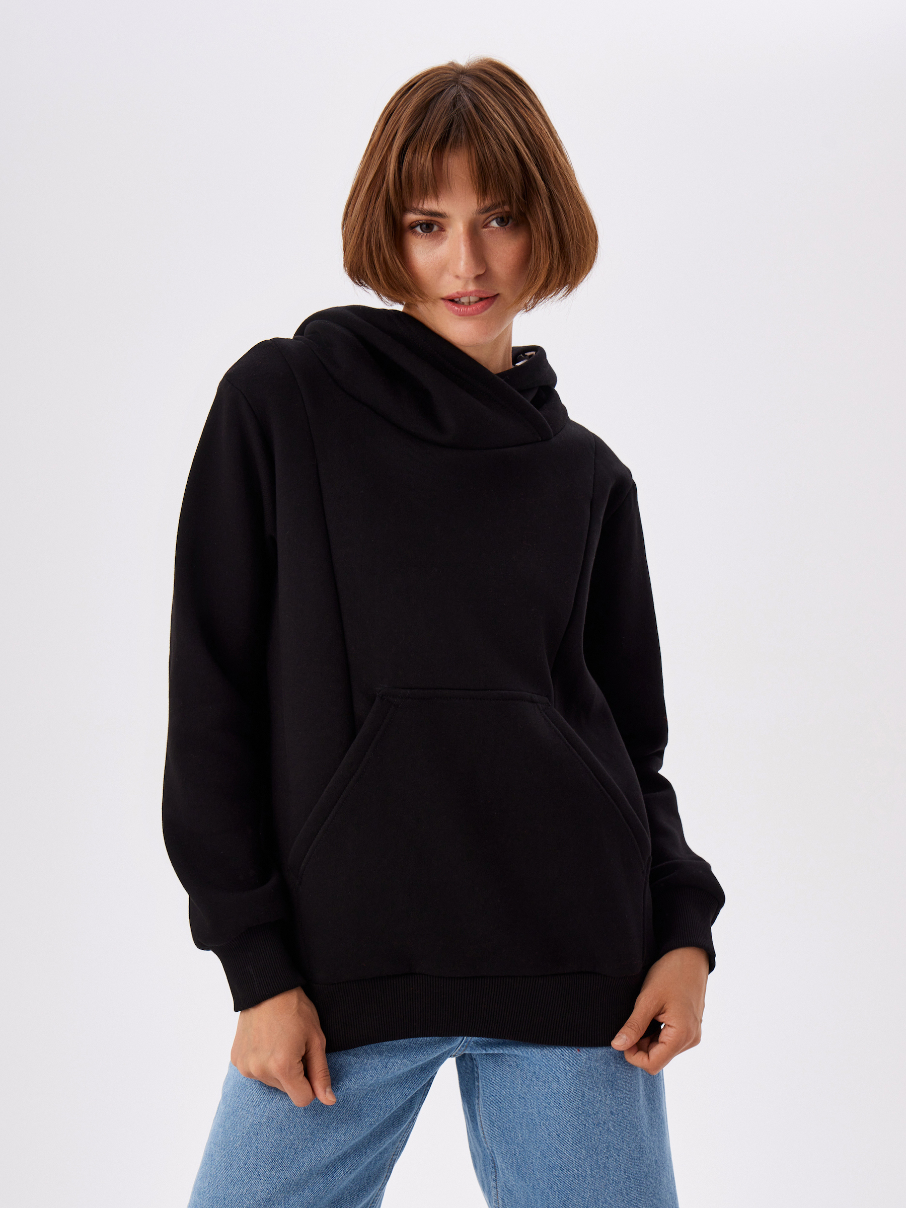 Худи для беременных и кормящих Proud Mom ХОБЛ-0500-черный - фото 1