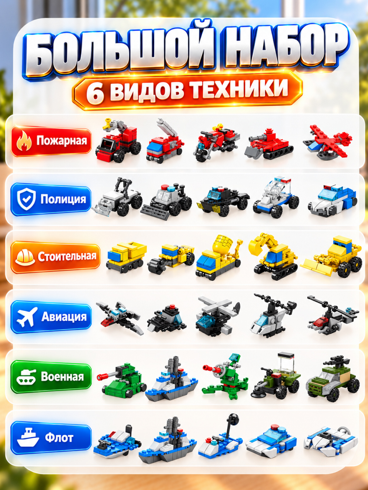 Конструктор Constructa 30 в 1 835 дет. - фото 2
