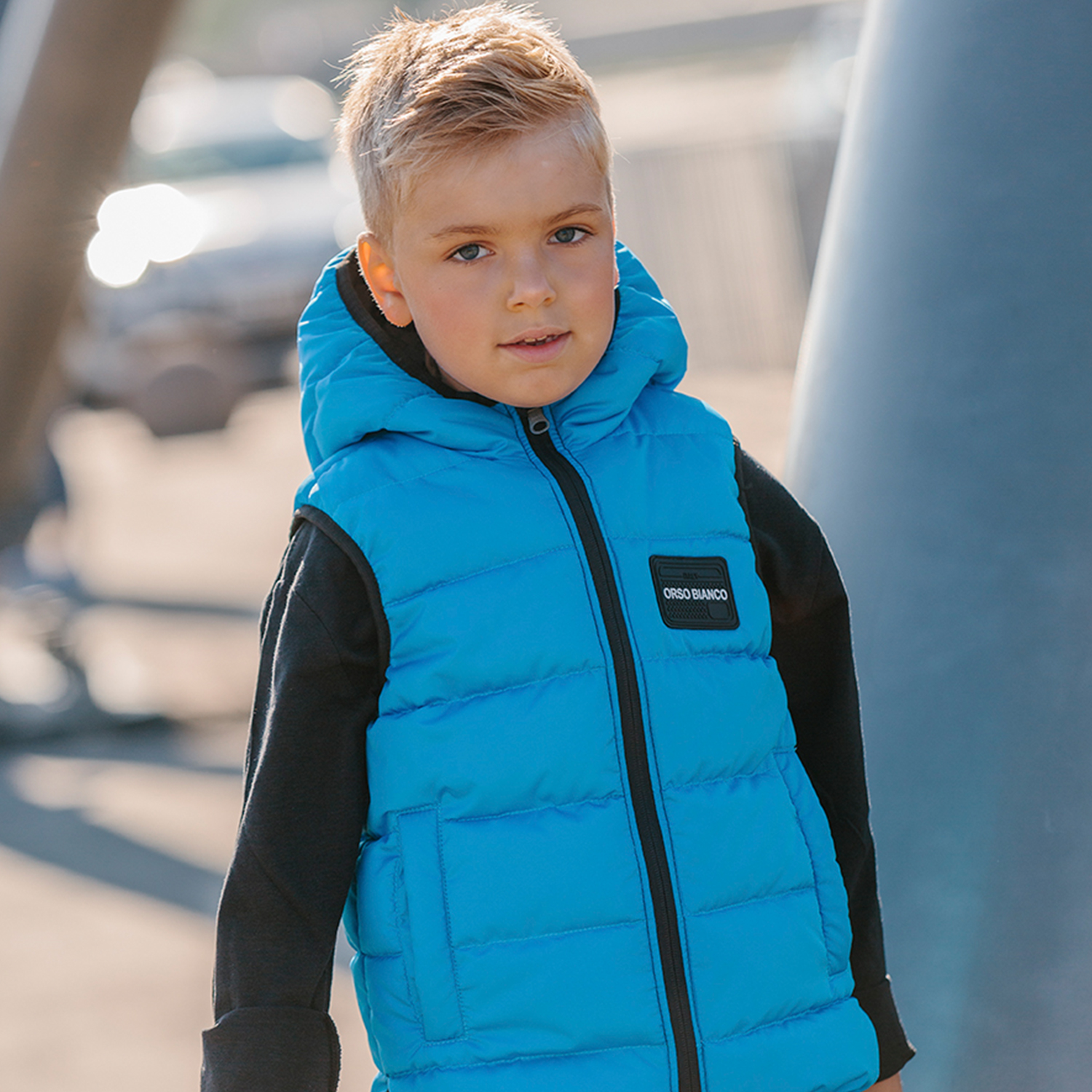 Жилет двусторонний Orso Bianco OB31035-12_ярк.синий/черный - фото 8