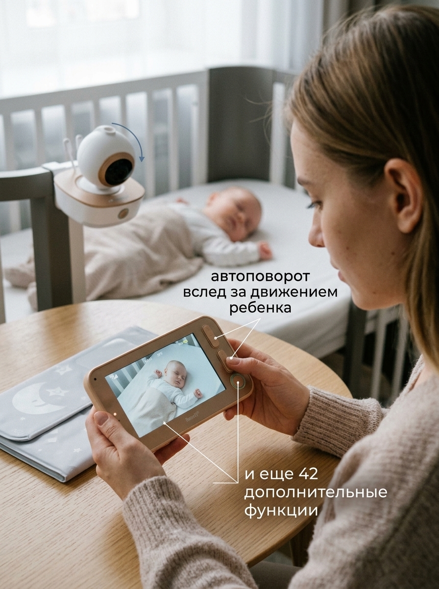 Видеоняня Ramili с монитором дыхания RV1300SP - фото 5