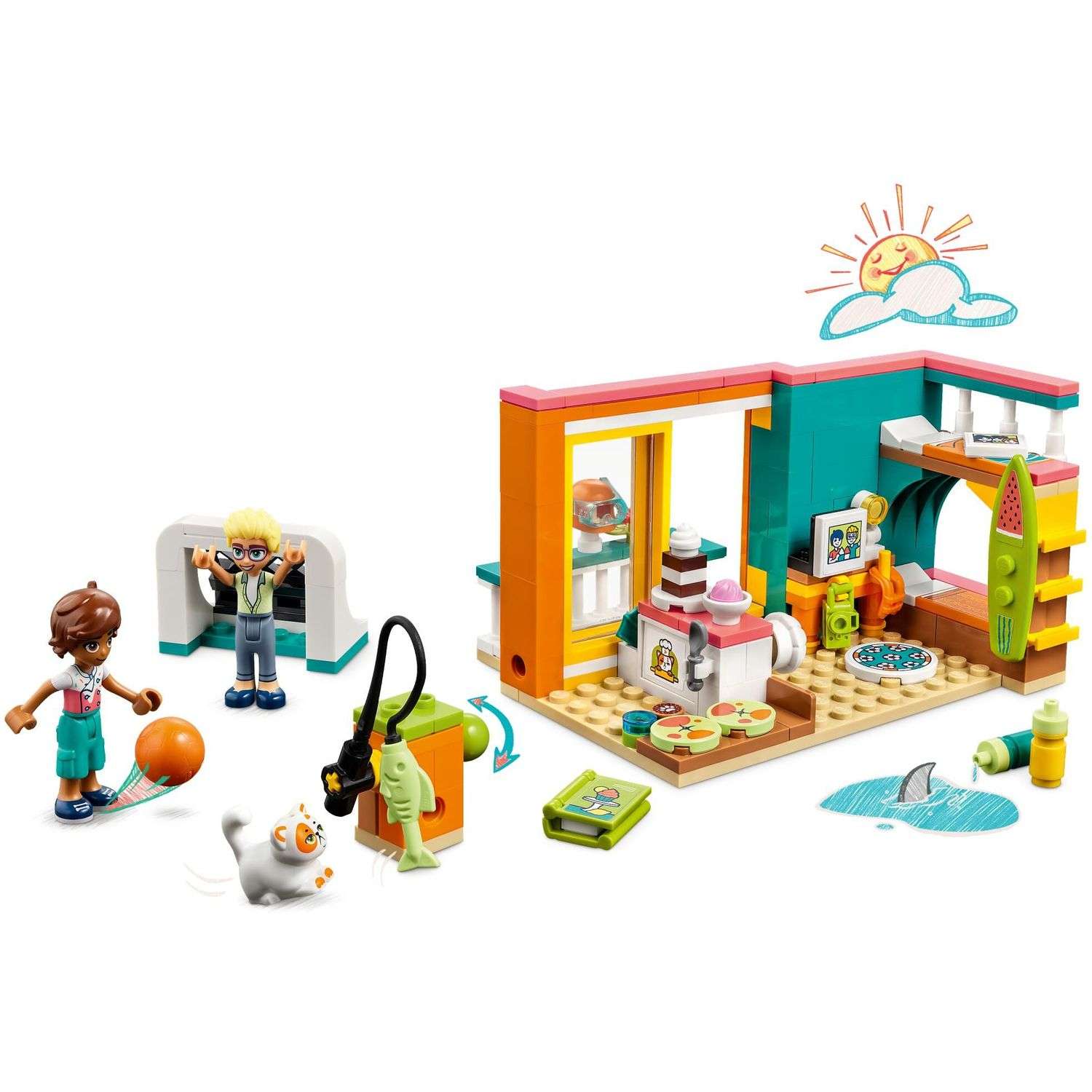 Конструктор LEGO Friends Комната Лео блочный - фото 4