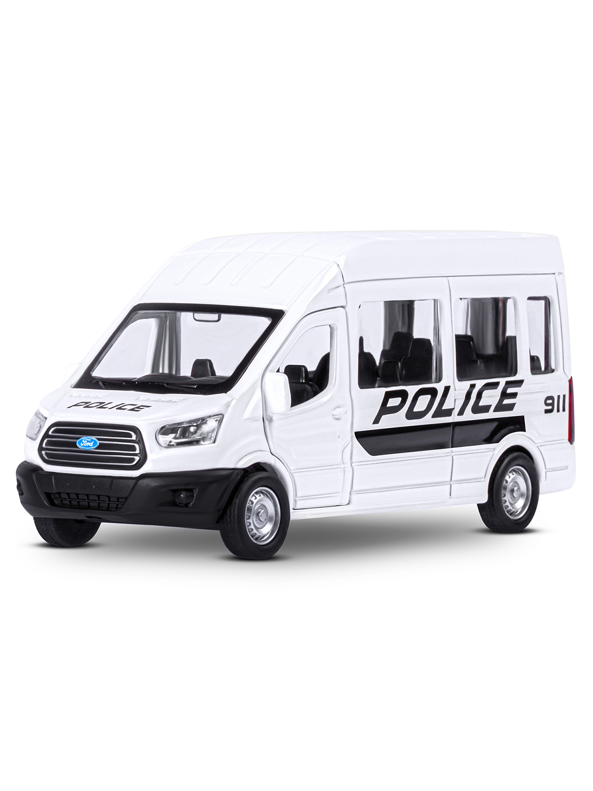 Полицейская машина АВТОпанорама Ford Transit 1:52 Полиция JB1251633 - фото 7