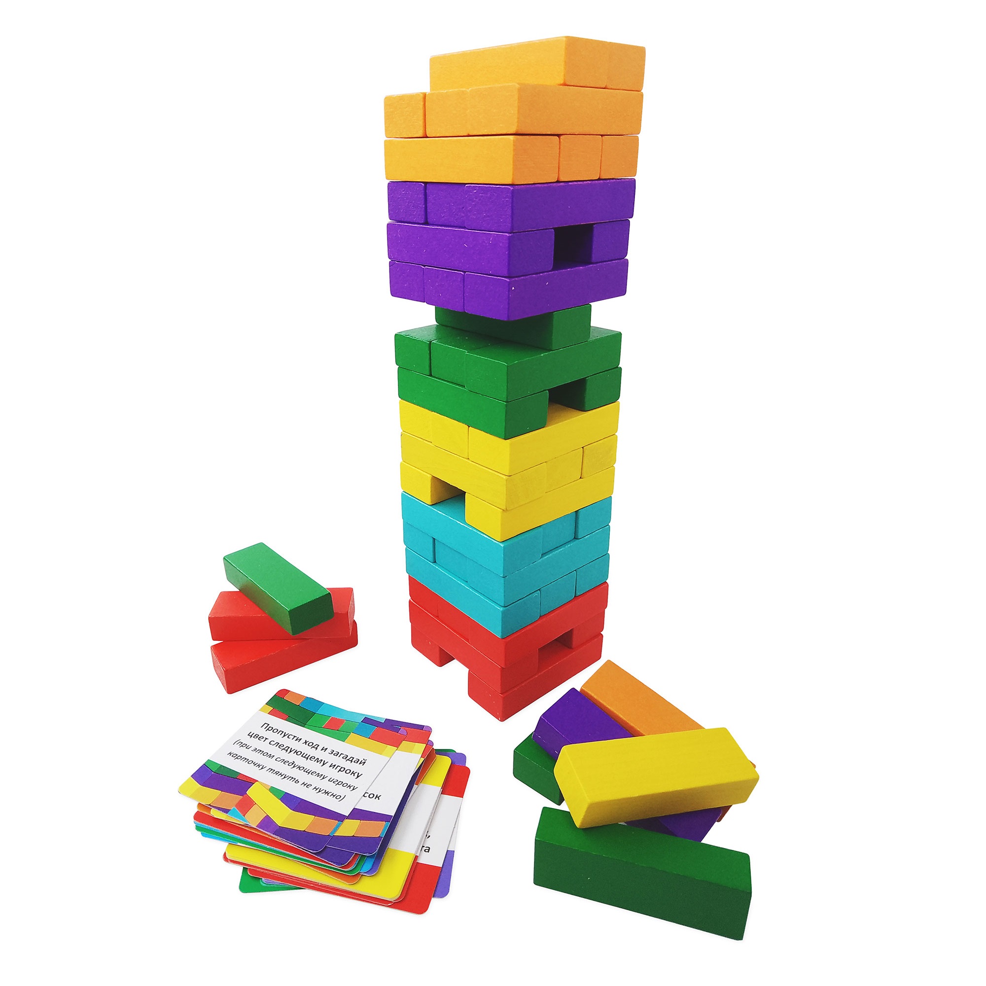 Настольная игра Нескучные игры Цветная башня с заданиями - фото 4