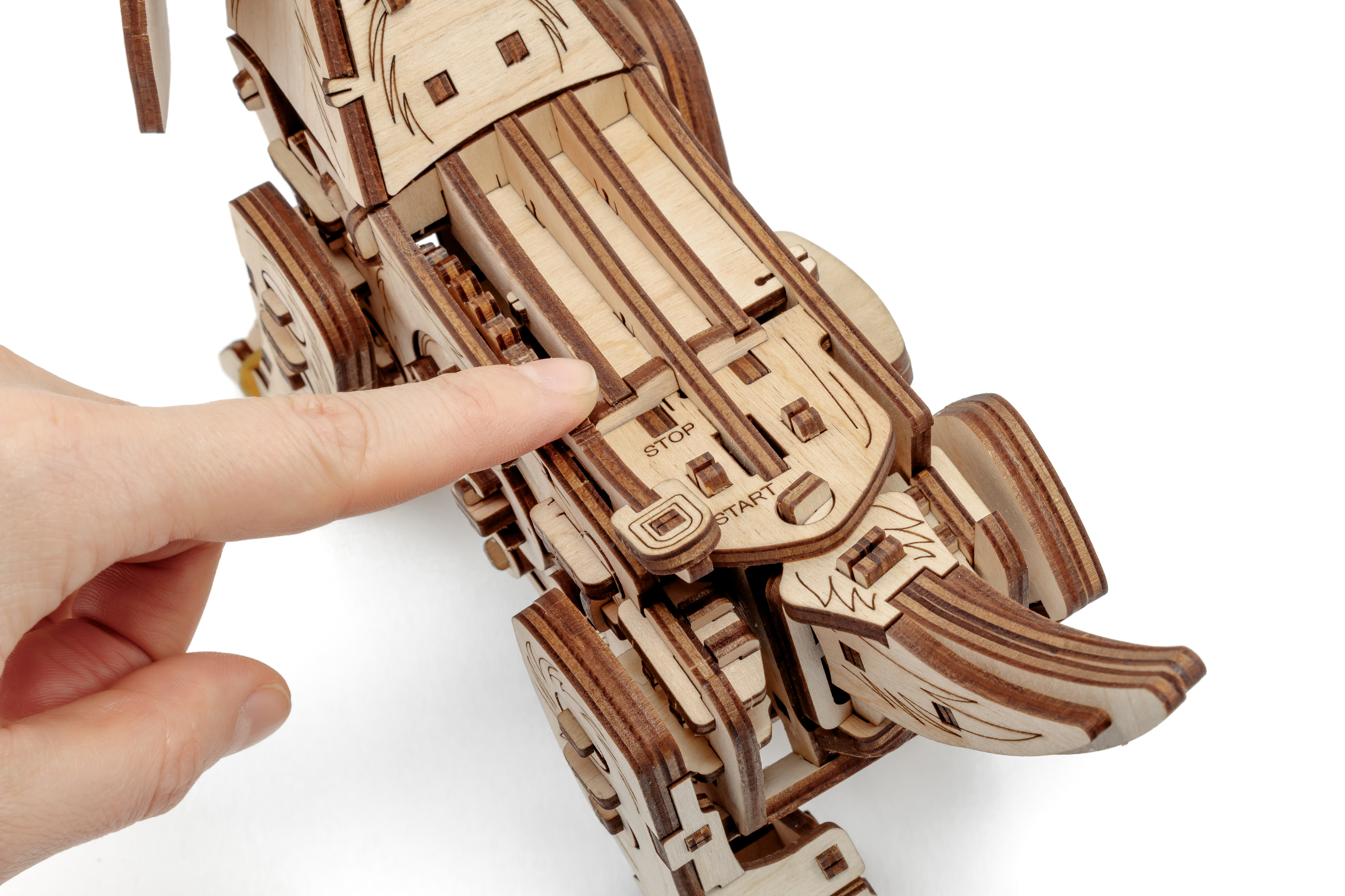 Конструктор Eco Wood Art Механический щенок Puppy деревянный - фото 15