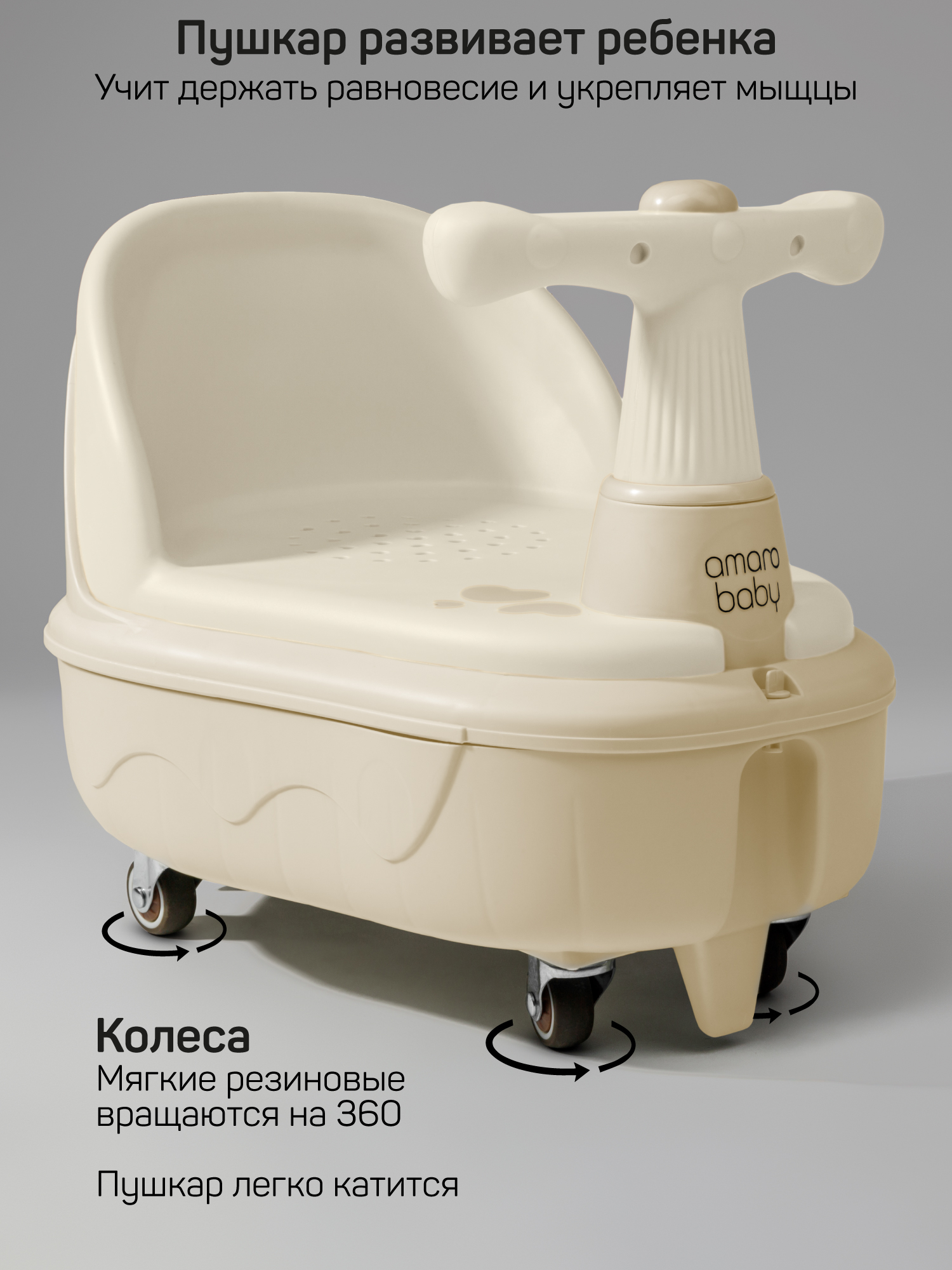 Пушкар Amarobaby Swimmy бежевый - фото 3