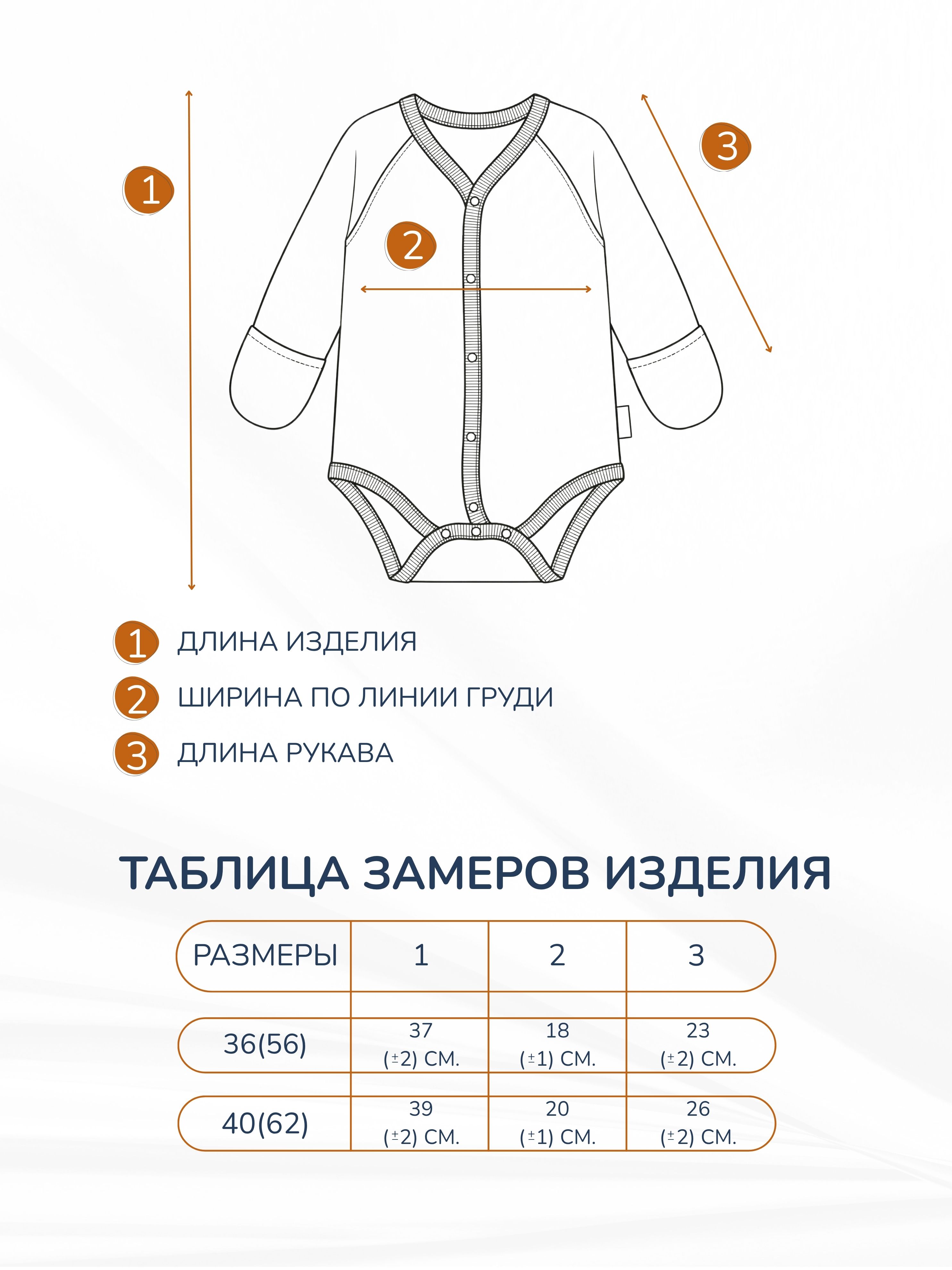 Боди 3 шт ROKAKIDS 3_КБЦКИнП_Сердечки_Горох_Нефрит - фото 4