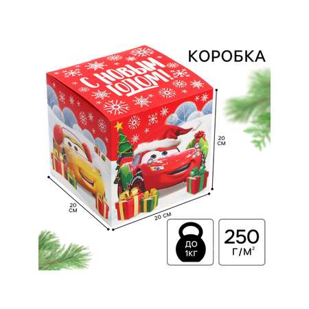 Коробка складная, новогодняя Disney \"С Новым годом!\", 20 х 20 х 20 см