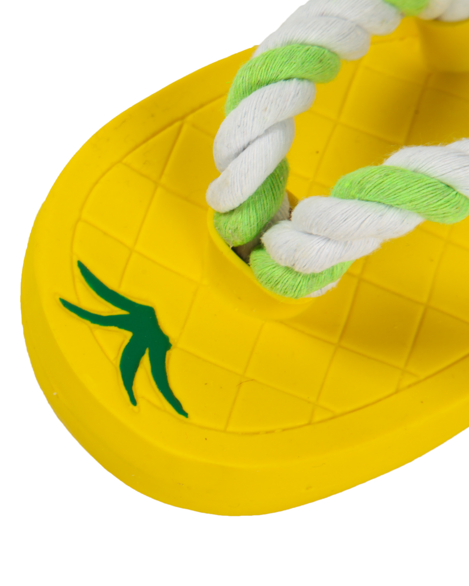 Игрушка для собак Barbaks Сланец из латекса с канатиками из хлопка пищит 12,5см - фото 2