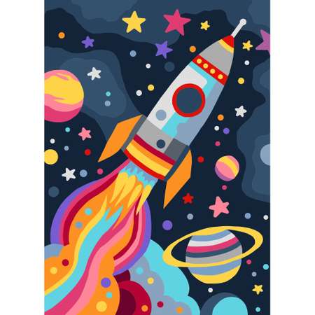 Картина по номерам Hobby Paint Космическая ракета в ассортименте
