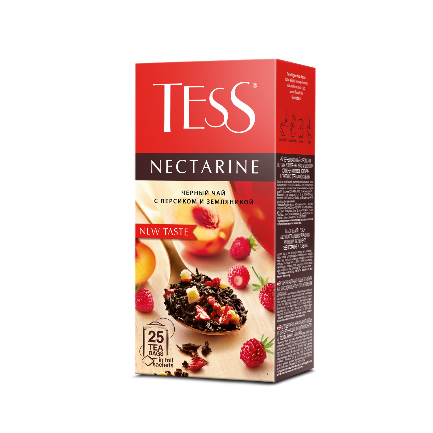 Чай черный Tess Нектарин 25 пакетиков - фото 1