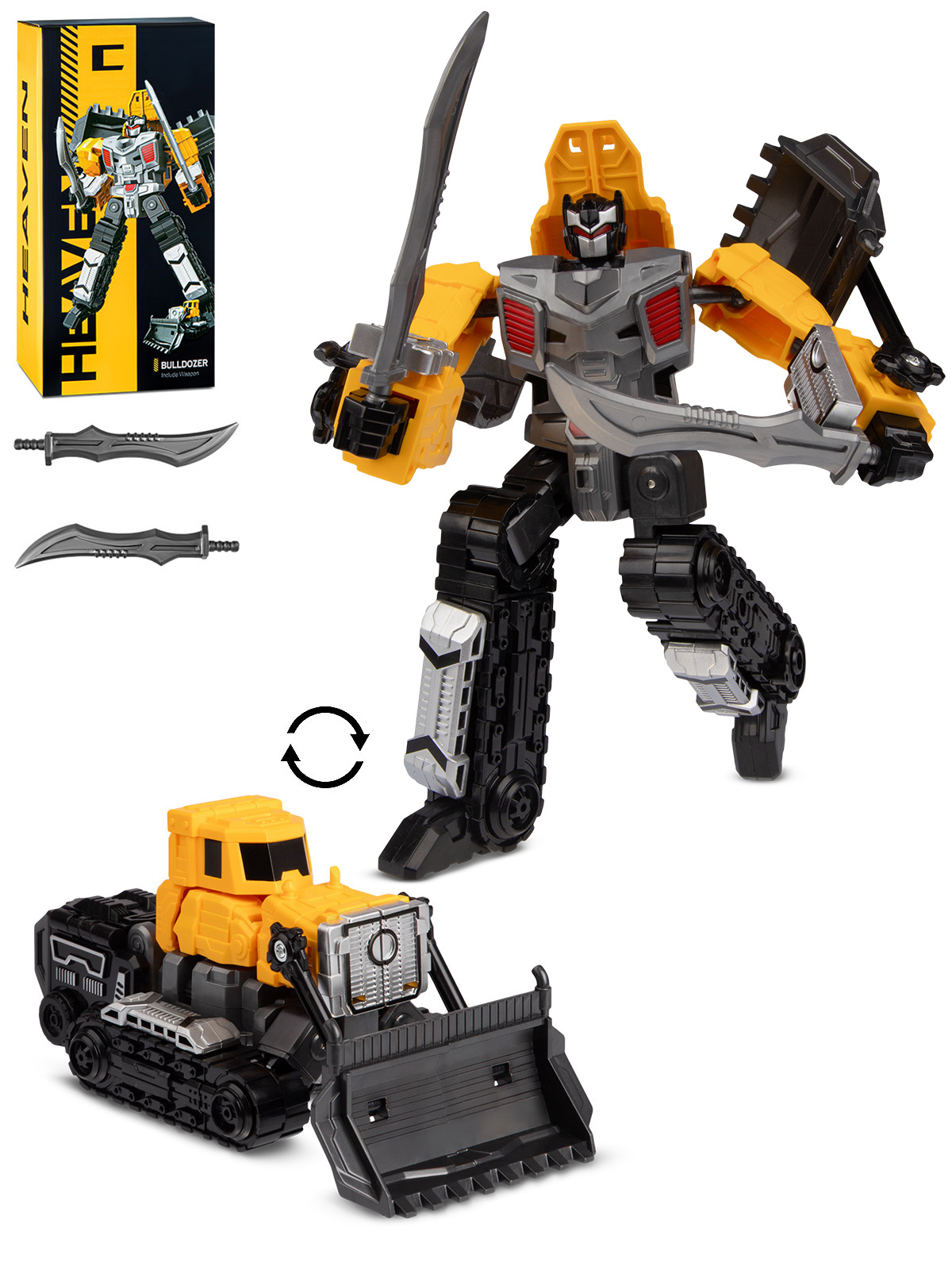 Бульдозер AUTODRIVE робот трансформер JB0214085 - фото 12