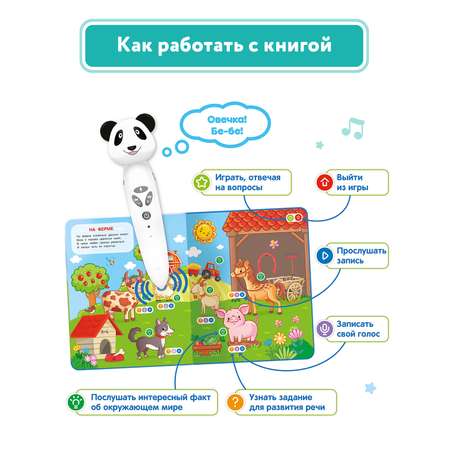 Игрушка BertToys Панда + Животные