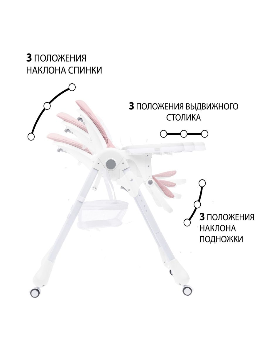 Стульчик для кормления TOMMY Wow wow розовый - фото 7