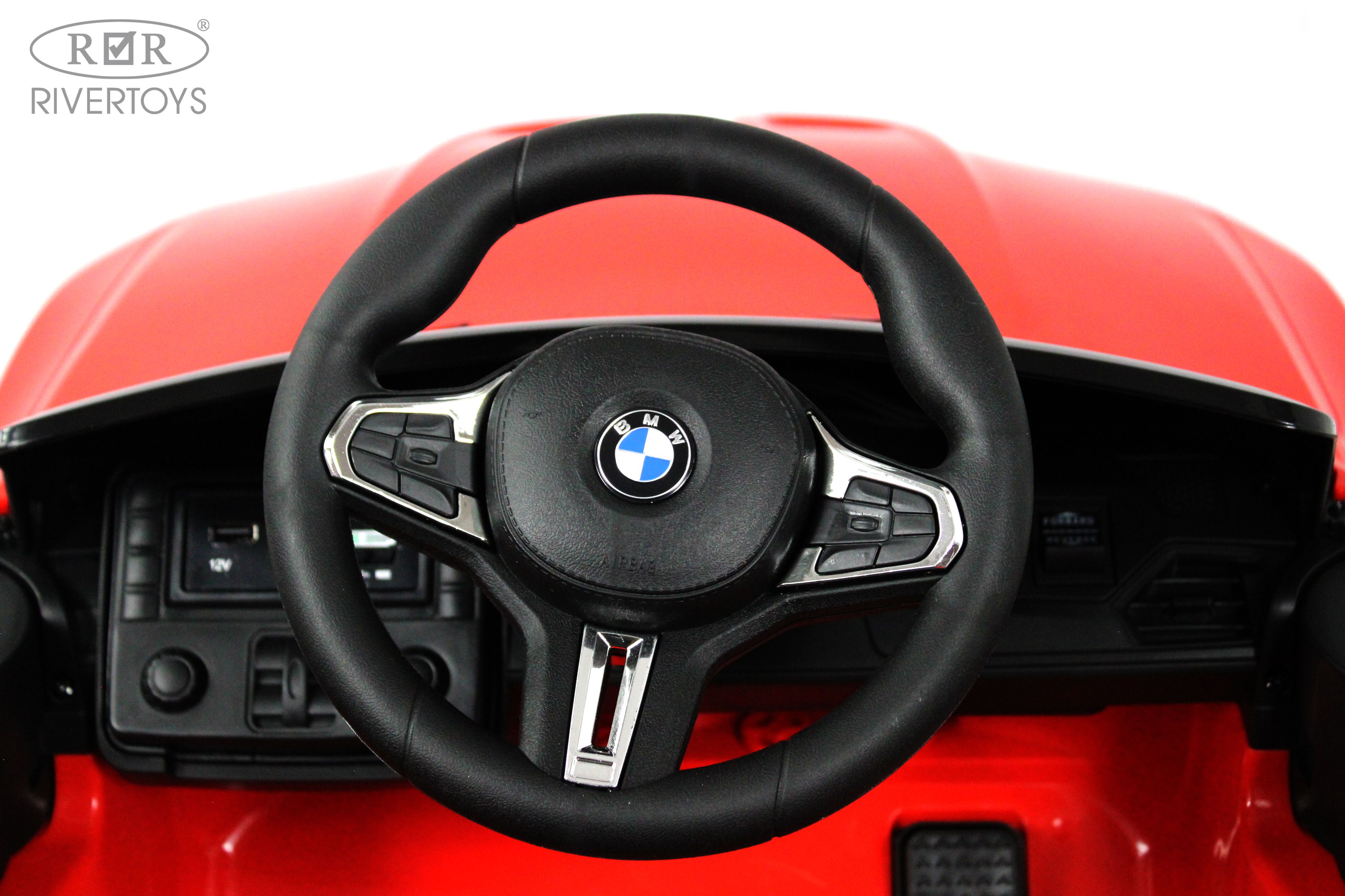 Электромобиль RIVERTOYS BMW A004AA-BMW-RED С пультом ДУ - фото 14