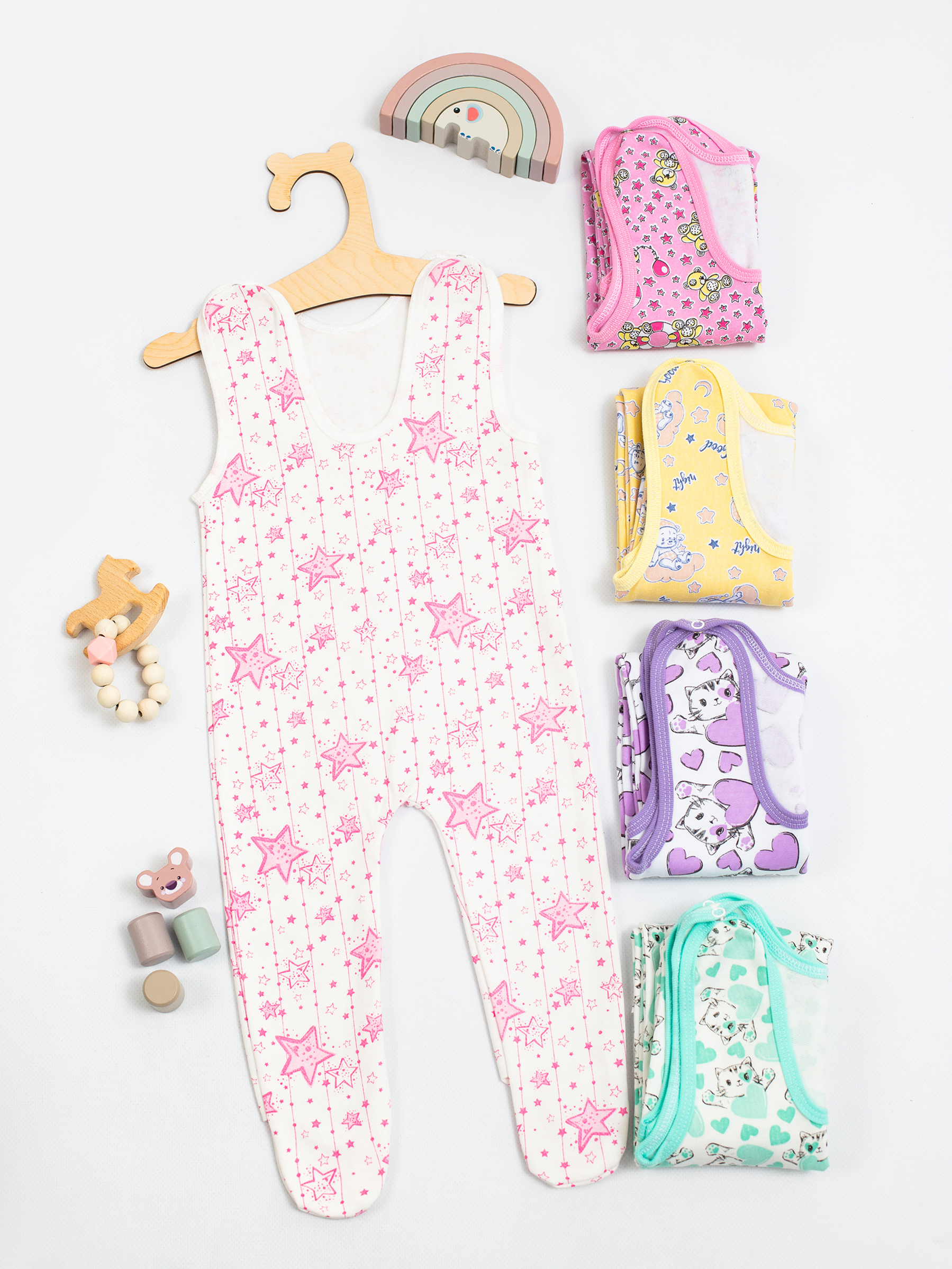 Ползунки 5 шт IVANOVO KIDS ПК-002длядевочек - фото 6
