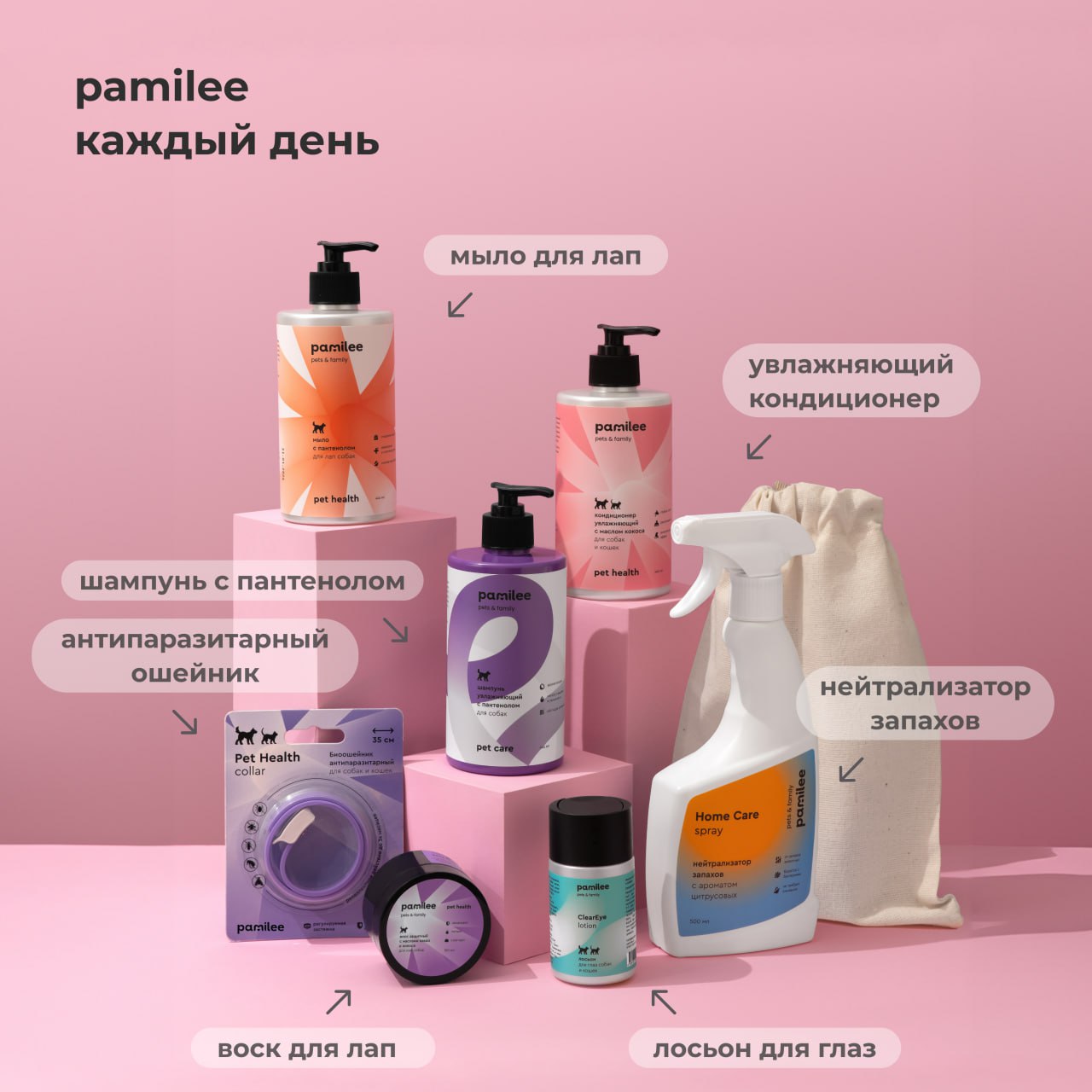 Шампунь для кошек Pamilee с эффектом кондиционера - фото 7