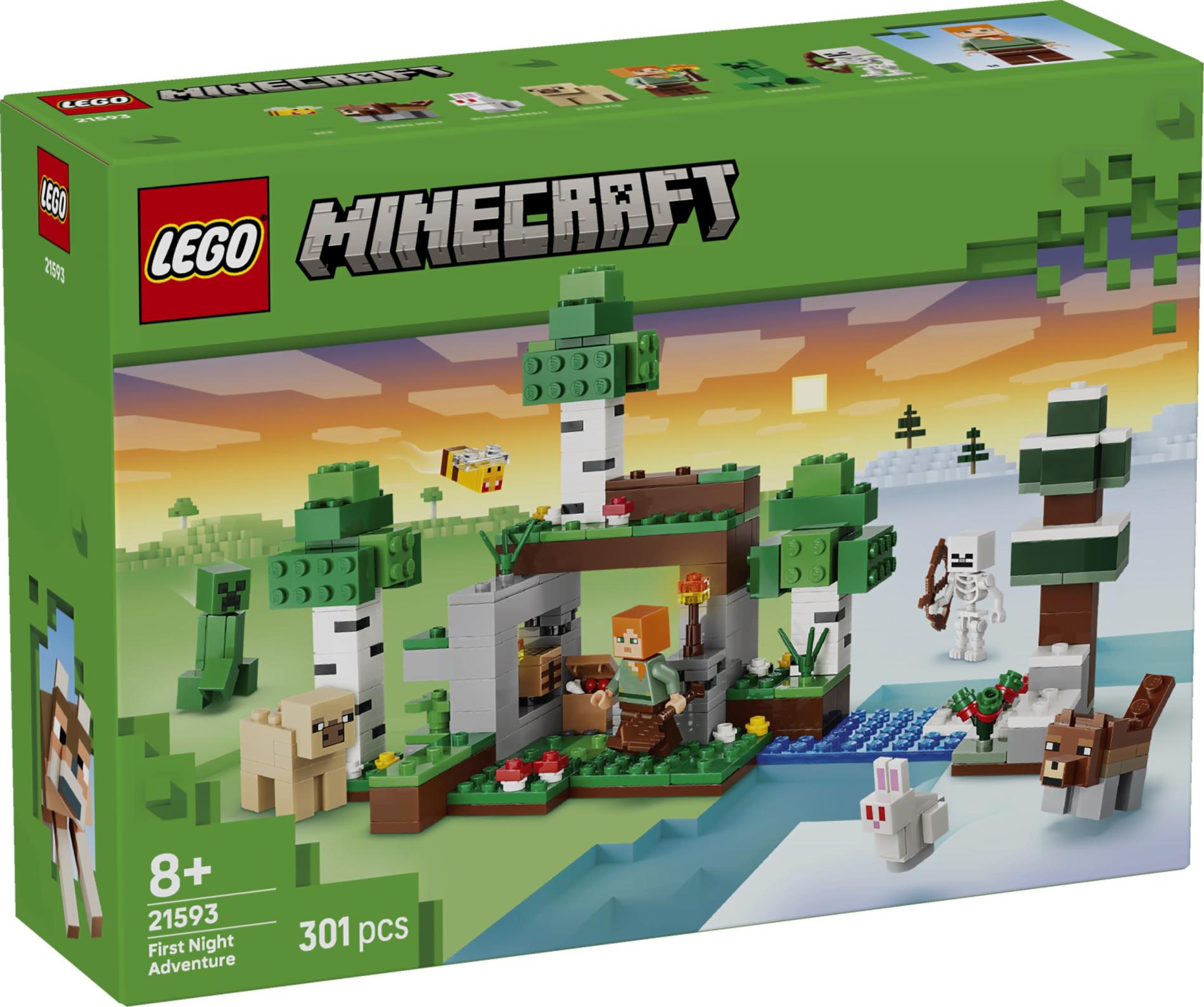Конструктор LEGO Minecraft Первое ночное приключение 301 дет. - фото 3