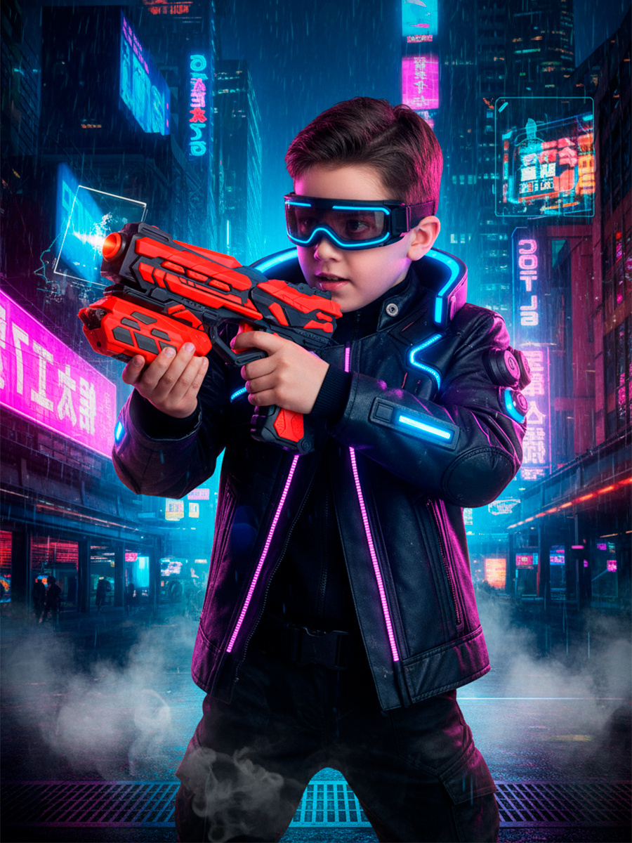 Бластер FENG JIA игрушечное оружие 18 см мишень - фото 7