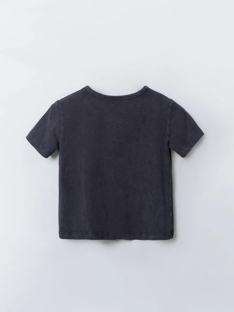 Футболка Mark Formelle (Марк Формэль) 117946/ACID WASH обсидиан +печать - фото 6