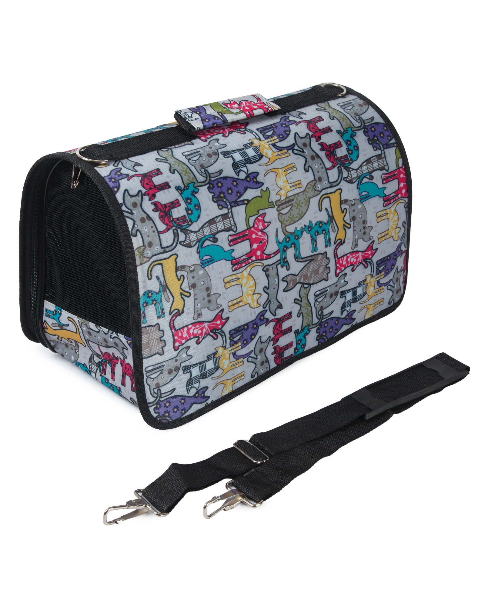 Переноска для непродуктивных животных Barbaks Котики S 44*22*26см - фото 3