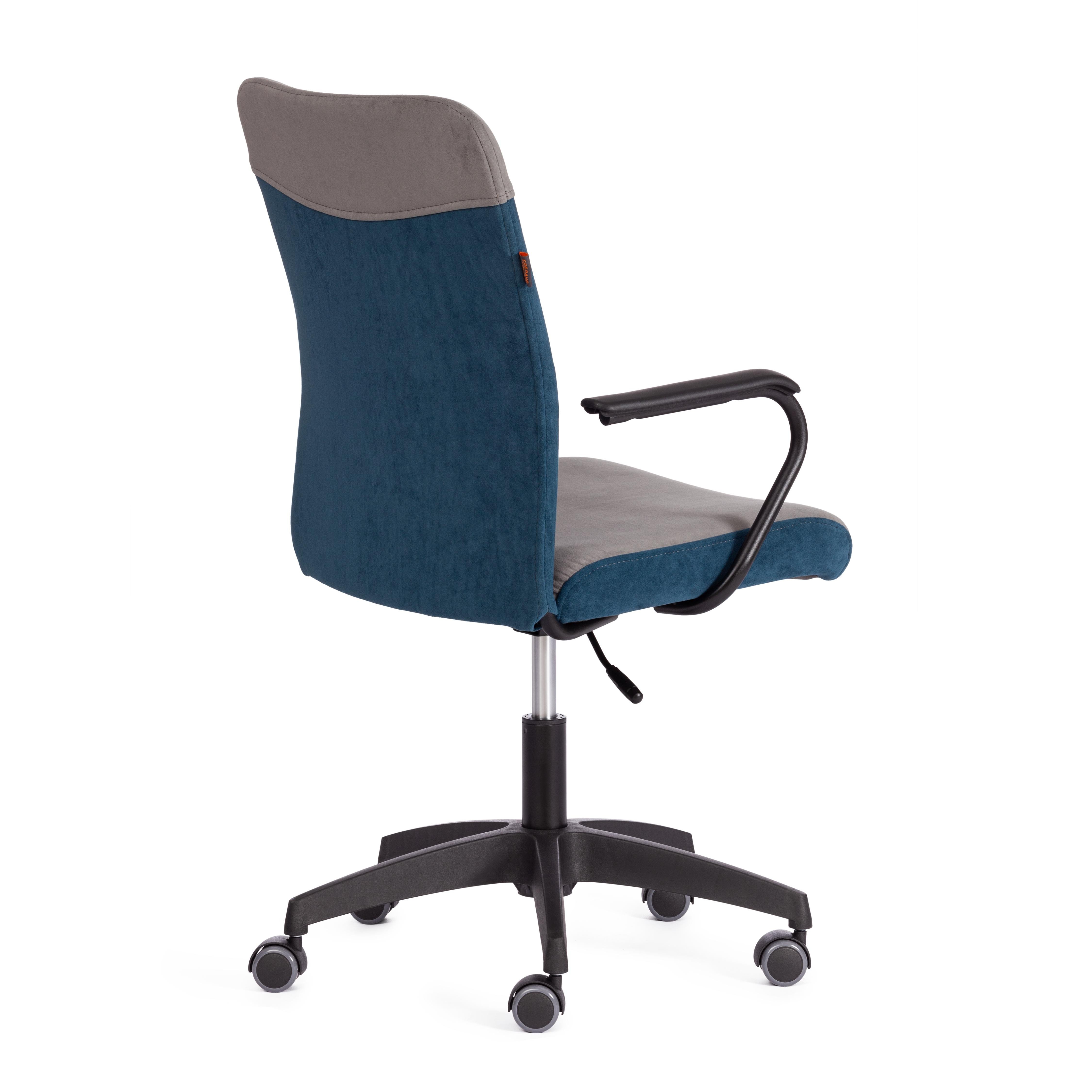 Компьютерное кресло TETCHAIR Флай флок серый синий - фото 4
