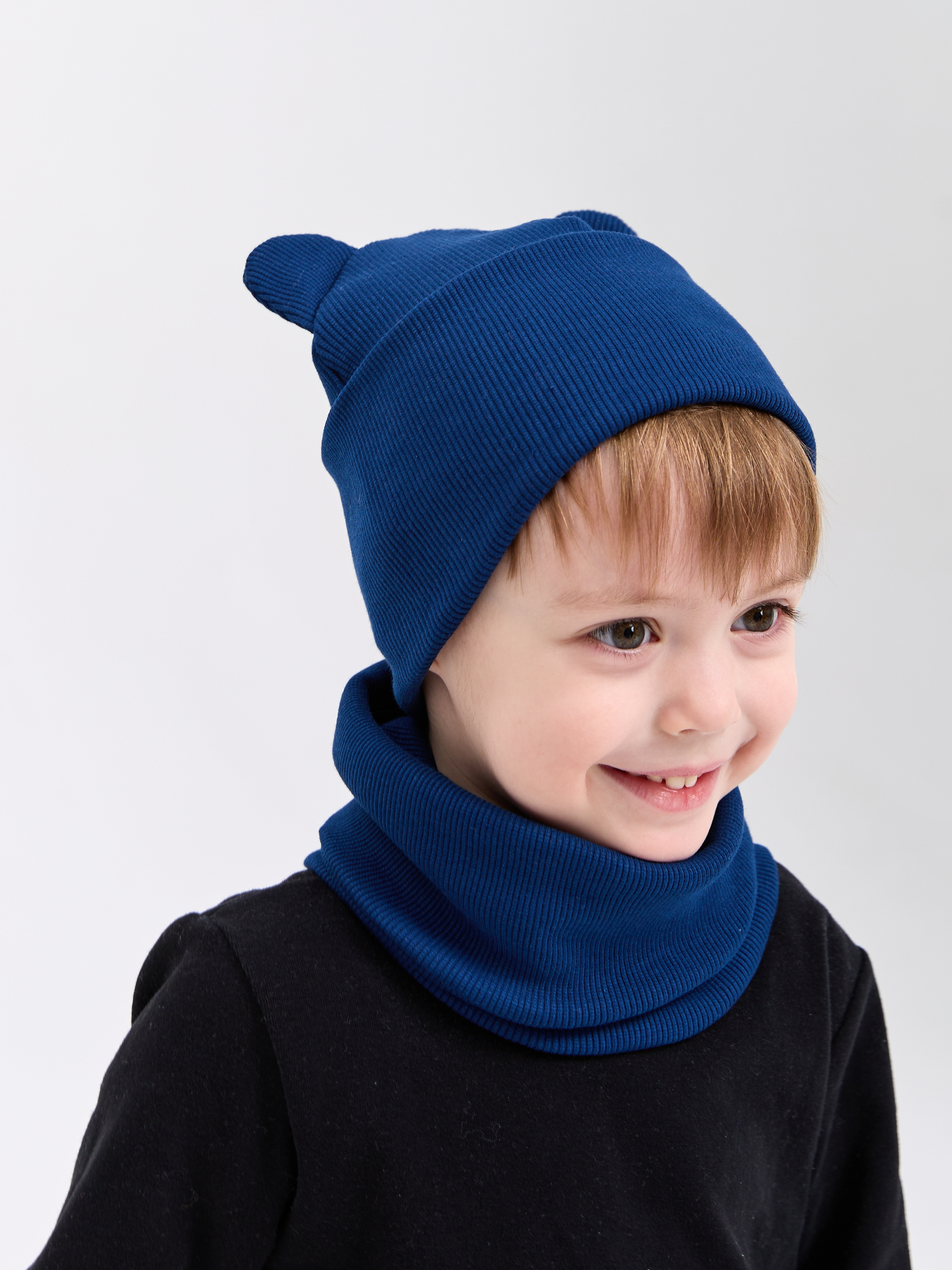 Шапка и снуд Лапушка 0257 тёмно-синий - фото 9