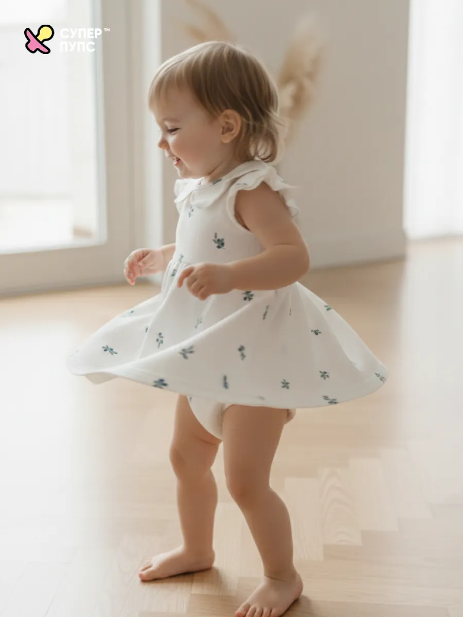 Боди-платье Супер Пупс бд/платье/2крыл/оливка - фото 16