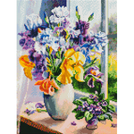 Алмазная мозаика Белоснежка Ирисы и фиалки