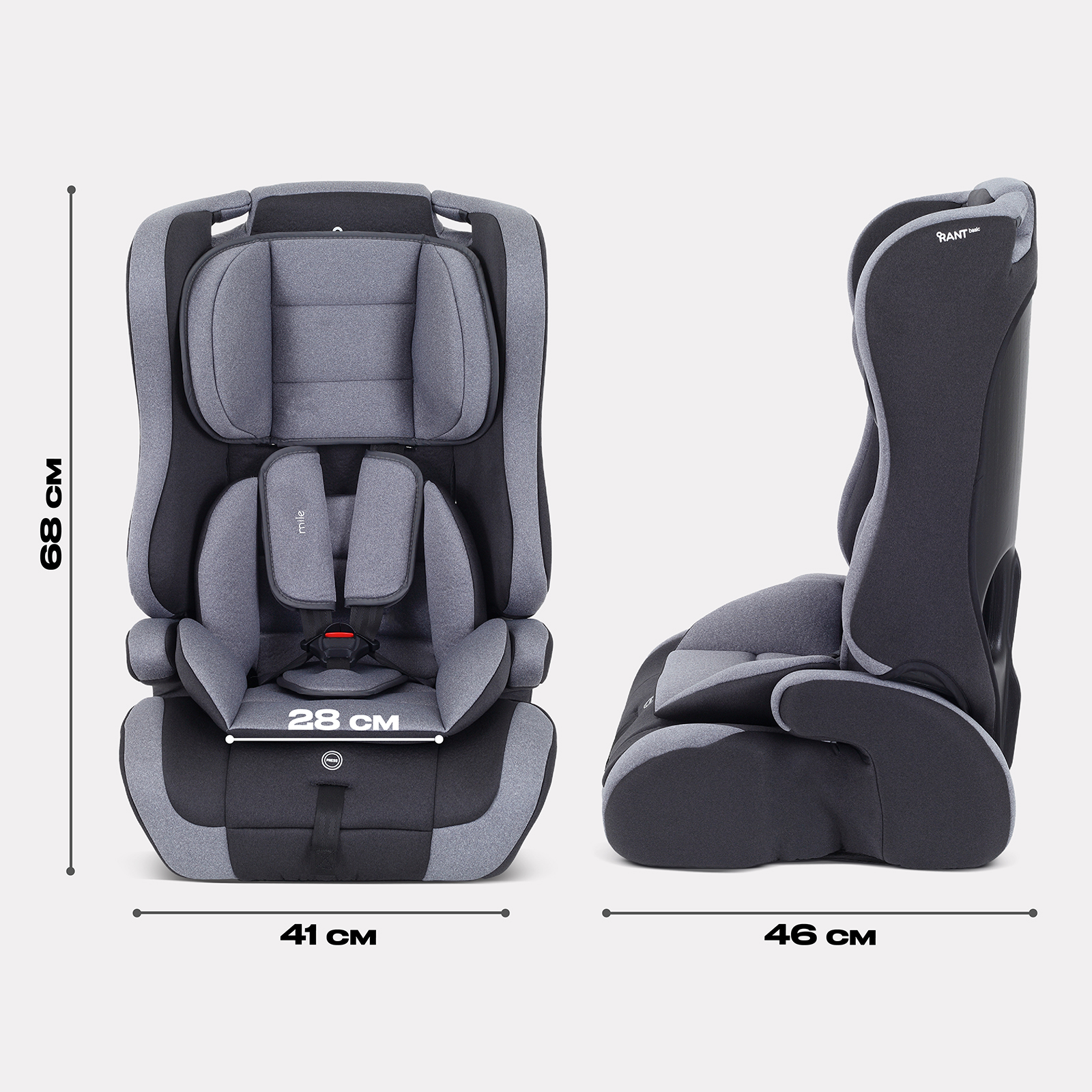 Автокресло Rant Basic Basic Black 1/2/3 (9-36 кг) - фото 3