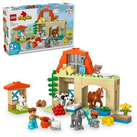 Конструктор LEGO DUPLO Уход за животными на ферме блочный