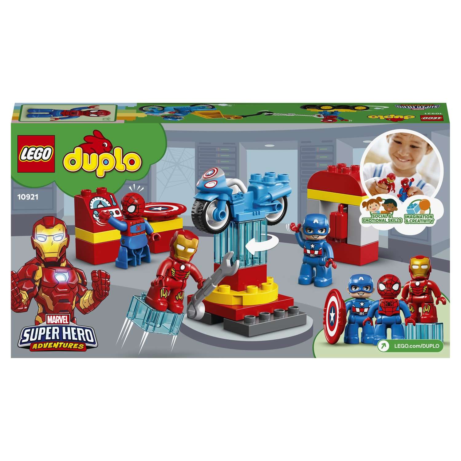 Конструктор LEGO DUPLO Лаборатория супергероев блочный - фото 3