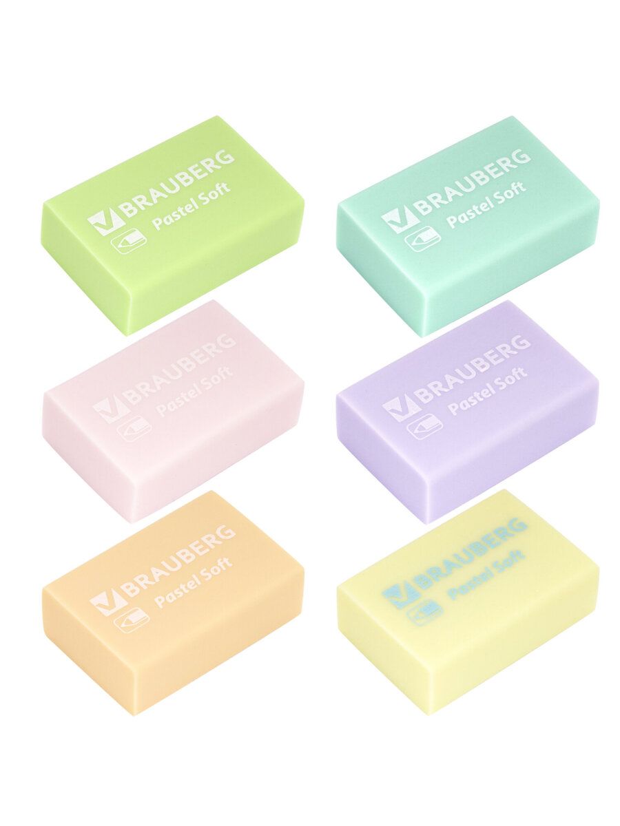 Ластик Brauberg Soft 12 шт. - фото 7