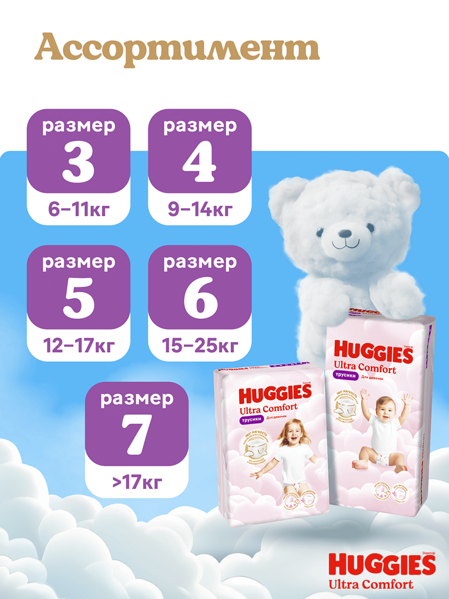 Трусики Huggies Ultra Comfort для девочек 4 (9-14кг) 3 шт. - фото 15