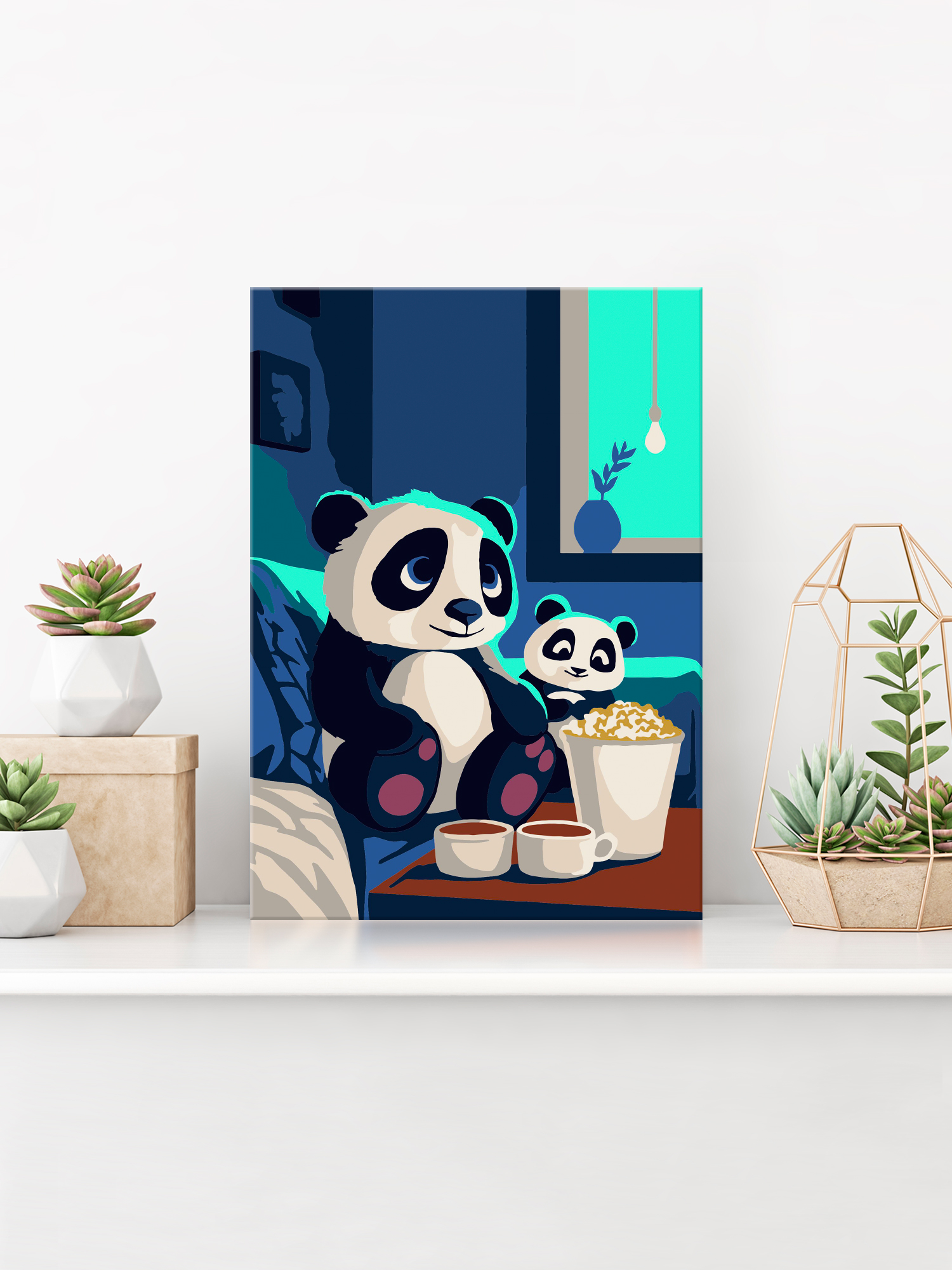Картина по номерам Hobby Paint Панды смотрят фильм в ассортименте - фото 3