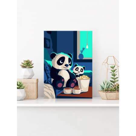 Картина по номерам Hobby Paint Панды смотрят фильм в ассортименте