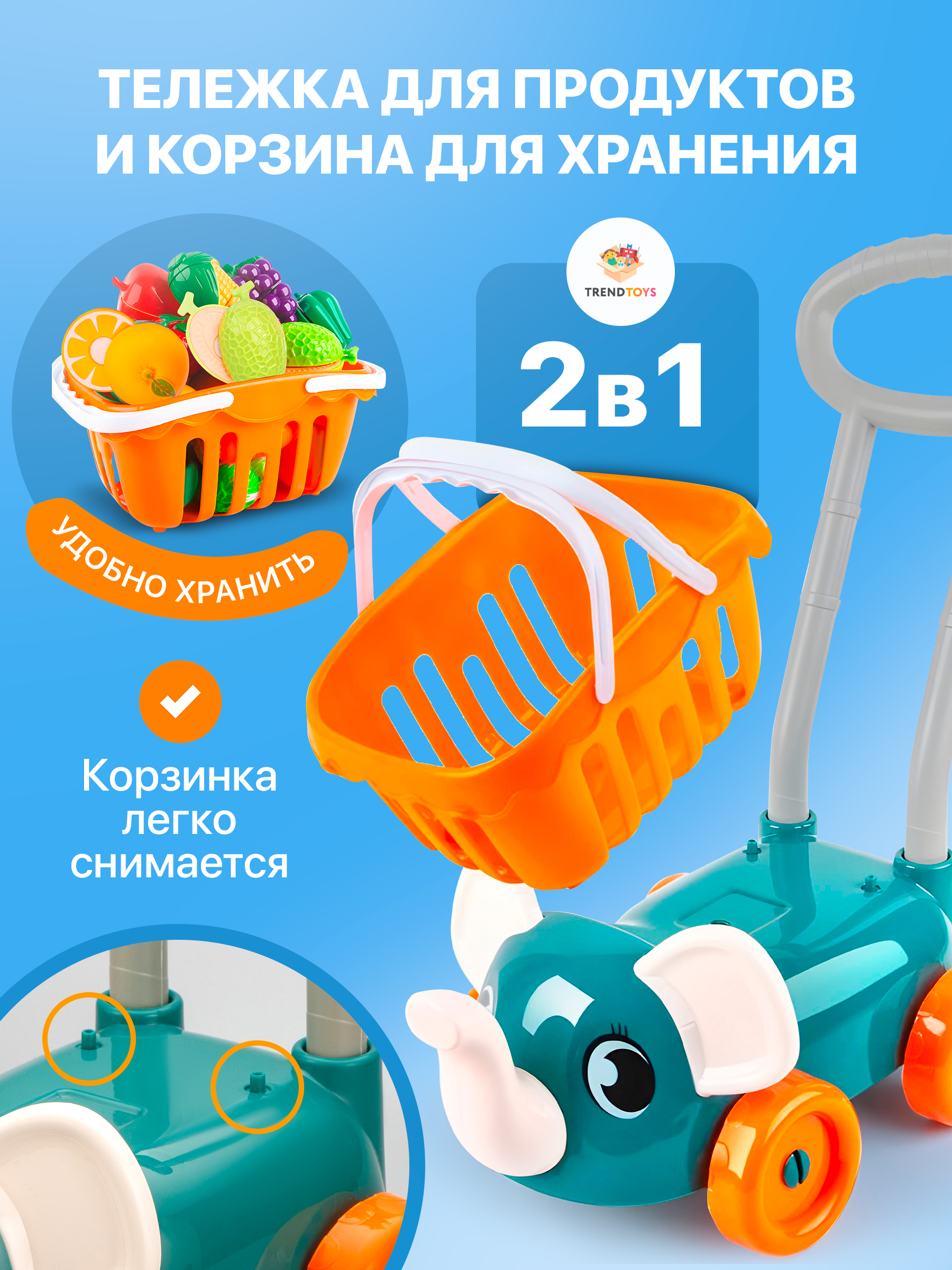 Игрушка TrendToys продукты 29 предм. - фото 4