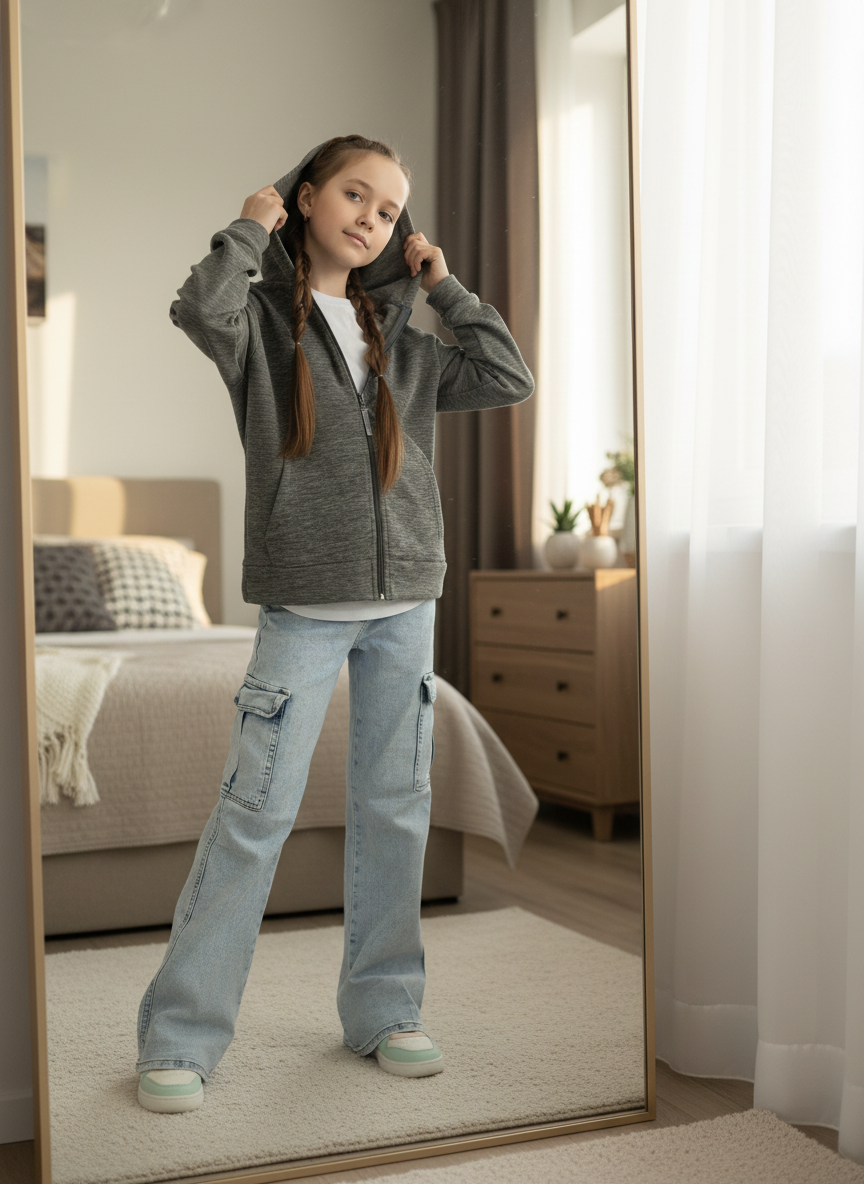 Толстовка Утенок 601кт серый - фото 4