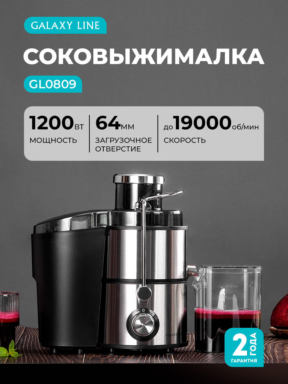 Соковыжималка Galaxy LINE GL0809 - фото 1
