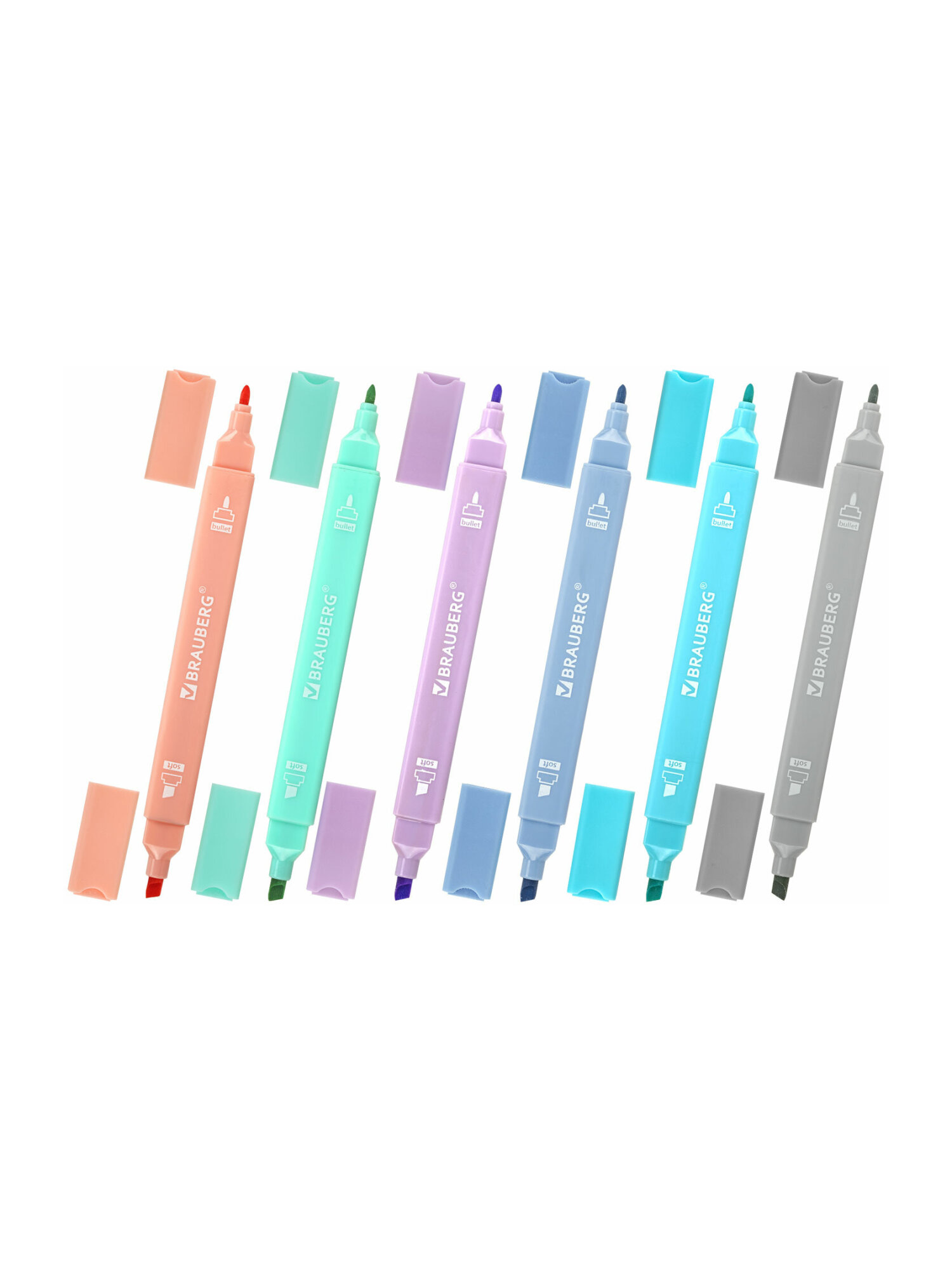 Текстовыделители Brauberg 6 шт. - фото 17