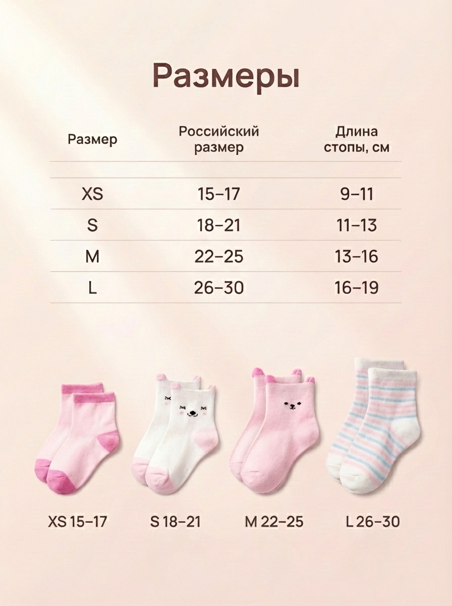 Носки 5 пар Bambooland Bamboo_sox_S_pink - фото 7