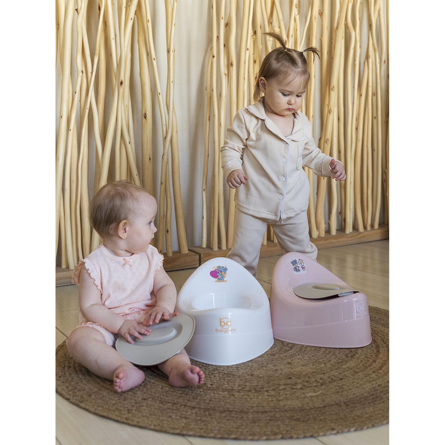 Горшок детский BabyCare Teddy белый-серый - фото 13
