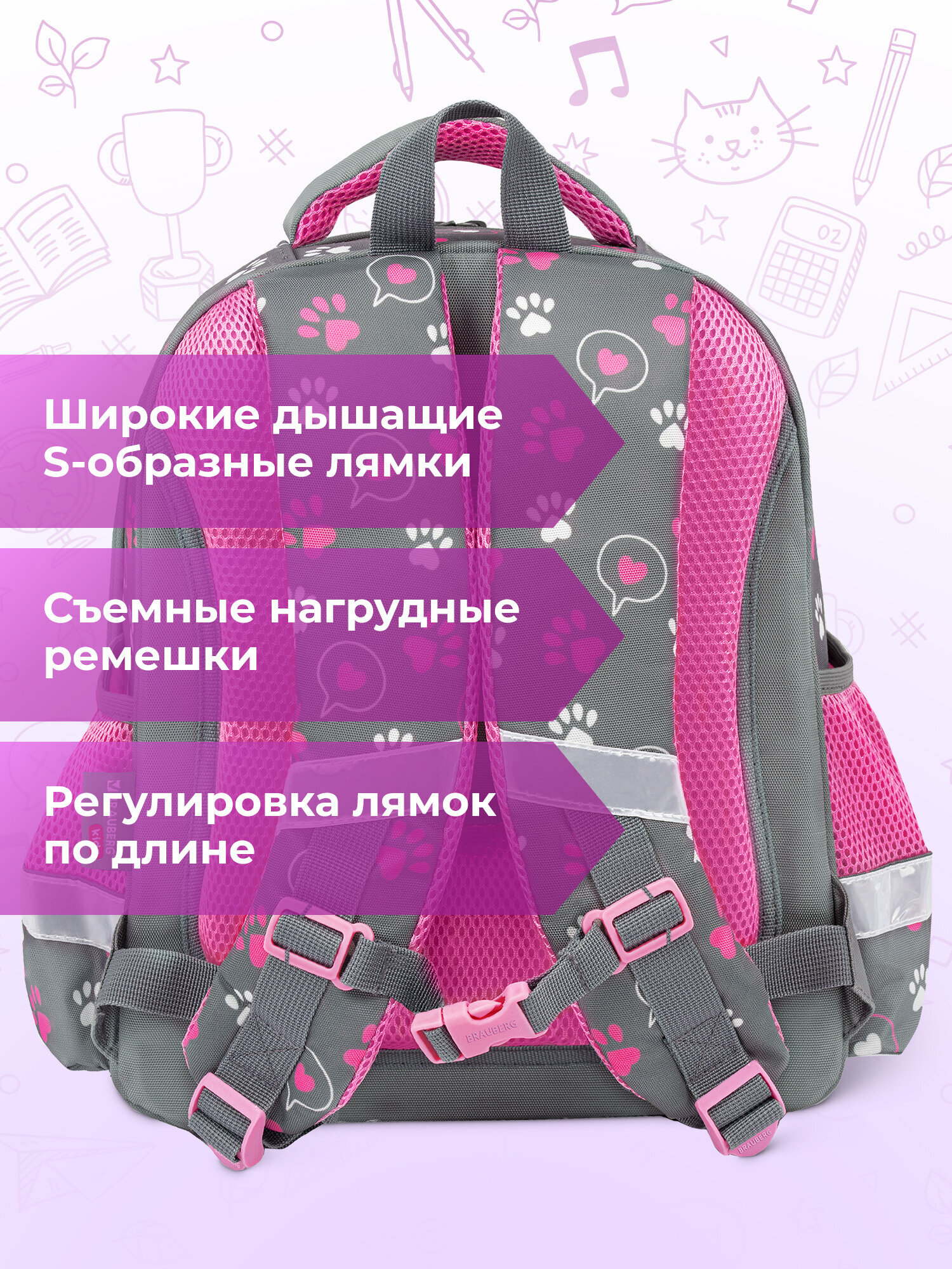 Рюкзак Brauberg кот-мурлыка - фото 8