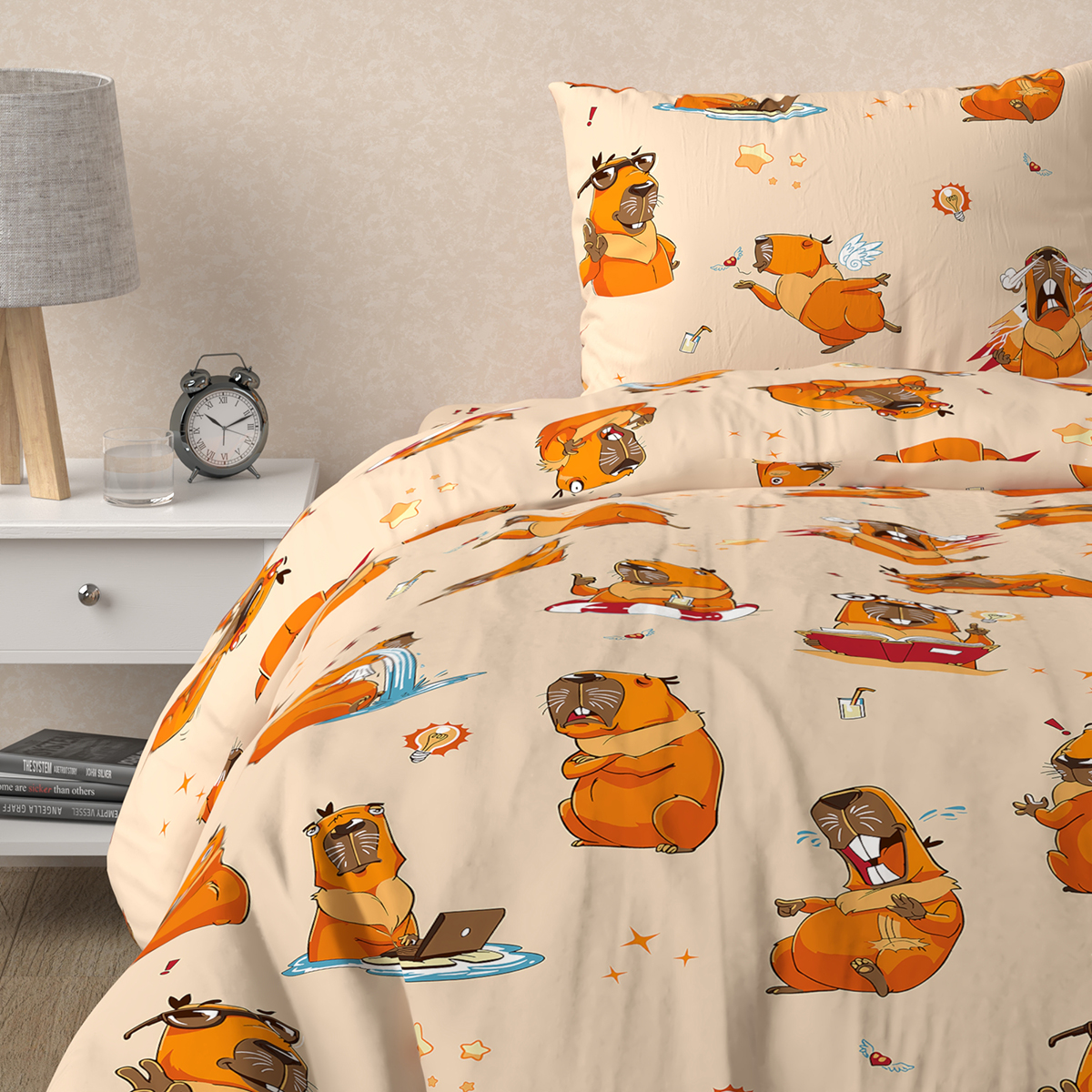 Комплект постельного белья TEO kids Капибара 1.5-спальный - фото 6