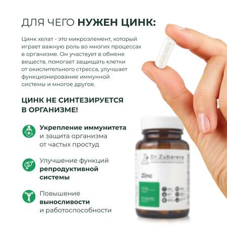 Минералы Dr. Zubareva Цинк Хелат