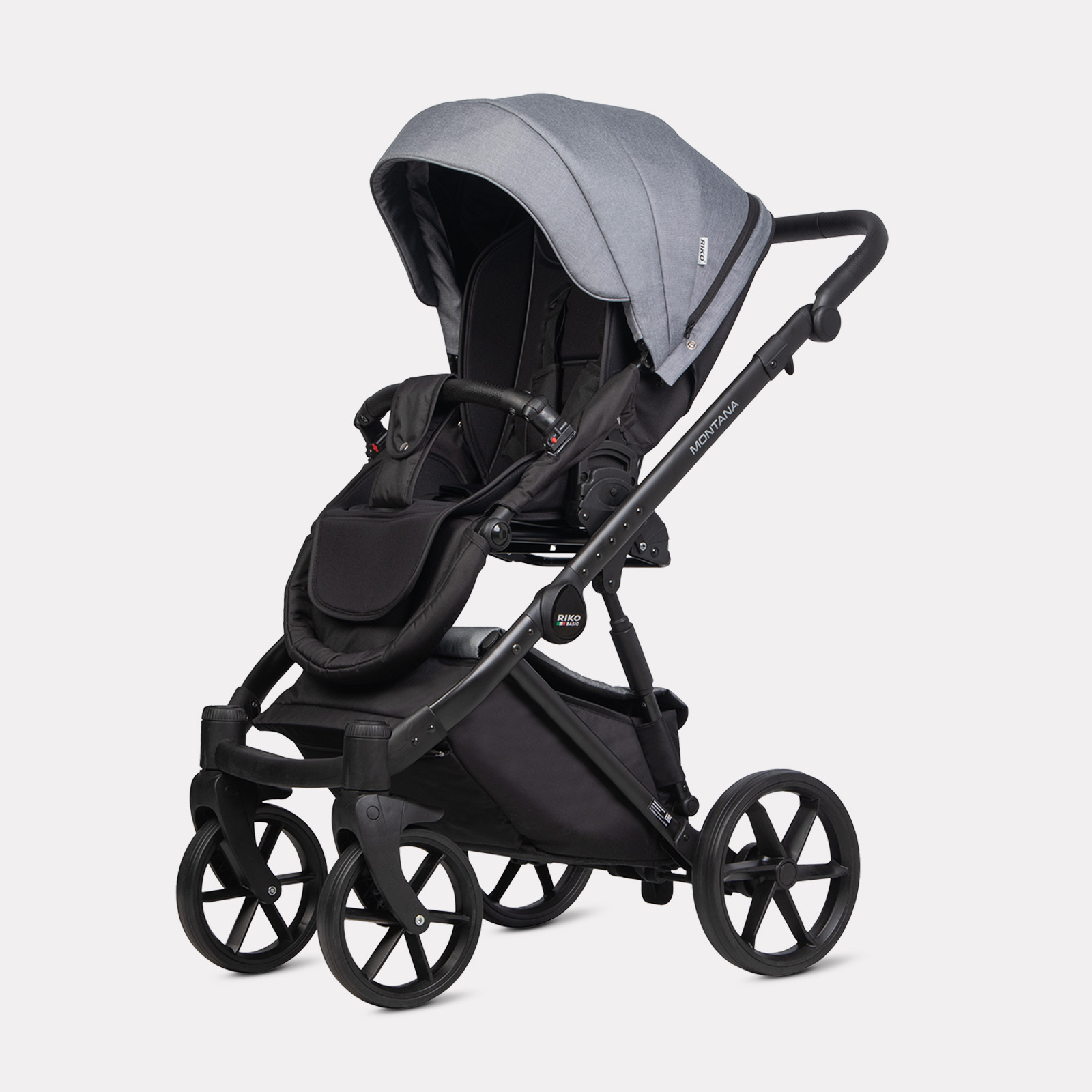 Коляска 2в1 Riko Basic Montana серый - фото 6