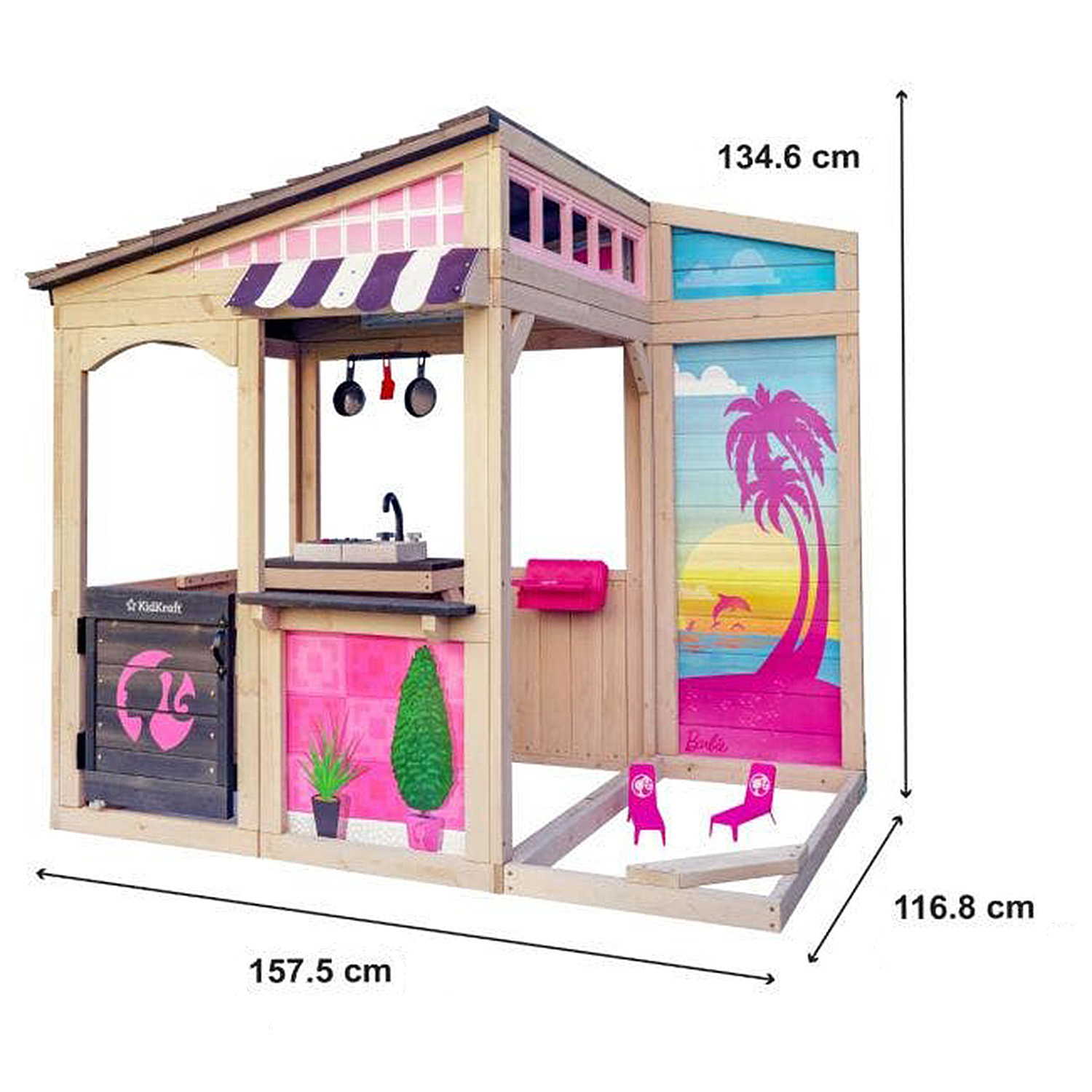 Открытый домик-веранда KidKraft для игр на улице с кухней и песочницей P280192E_KE - фото 2