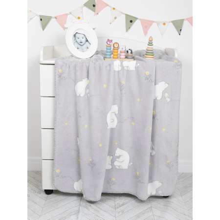Плед для новорожденных Baby Nice MICRO FLANNEL Мишутка 75х100