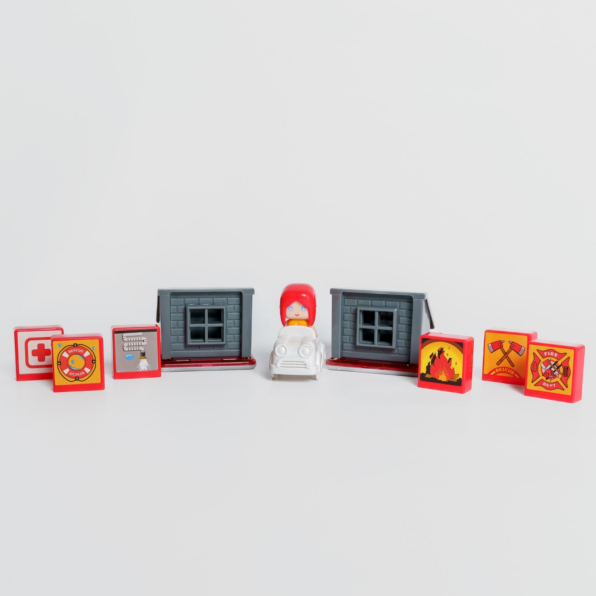 Конструктор Крибли Бу Пожарная машина магнитный - фото 6